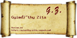 Gyimóthy Zita névjegykártya